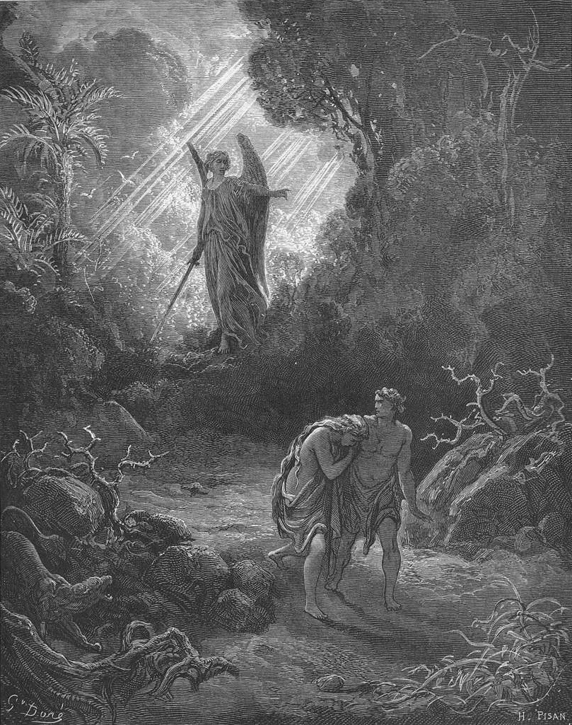Gustave Doré’s engraving of Adam and Eve driven out of Eden